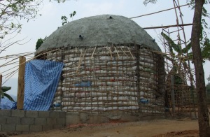 The Blue Moon Dome with its concrete cap.